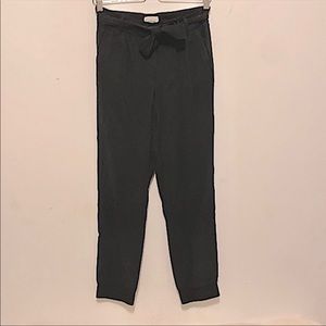Aritzia Wilfred Pleated Front Tie Paperbag Cuff Pants Size 2
